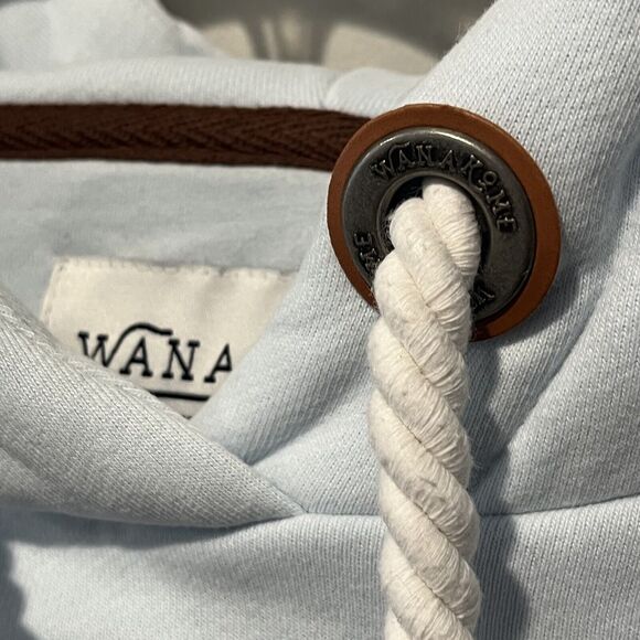 Wanakome Hoodie Women’s Small Corene Hooded Sweatshirt Blue Gray Colorblock - Picture 11 of 14